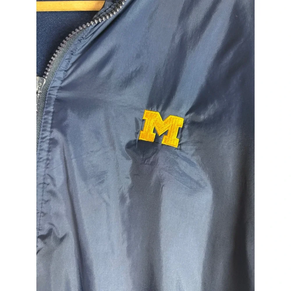 VTG Kocal Michigan Wolverines‎ Jacket Navy Blue Yellow Hooded Raincoat XL - Picture 2 of 13